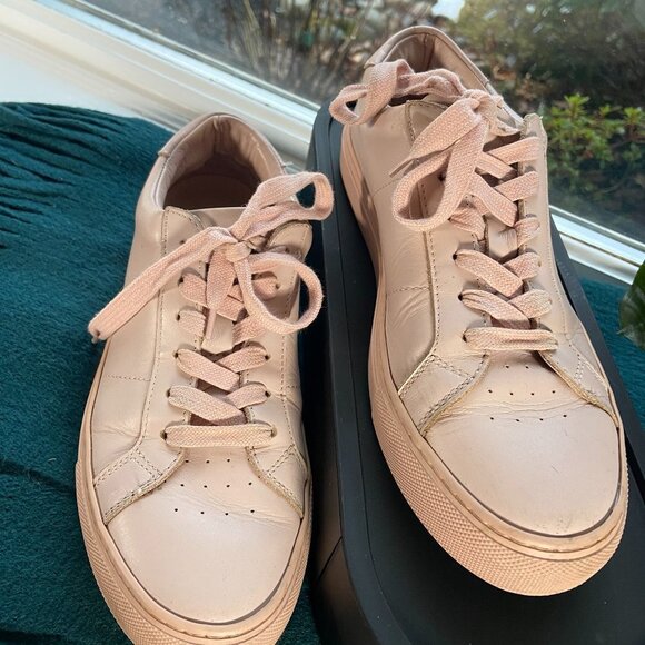 Greats Italian Leather blush Sneakers, Size 8.5 - Picture 3 of 8